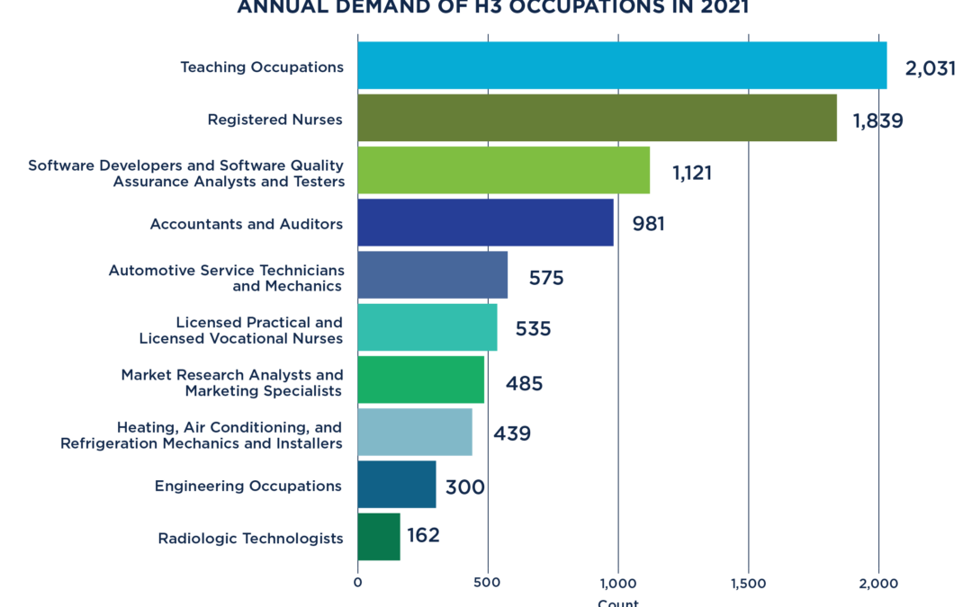 Annual Demand of H3 Occupations in 2021